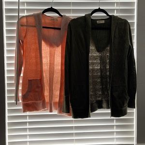 Hollister open front cardigan sweater, set of 2